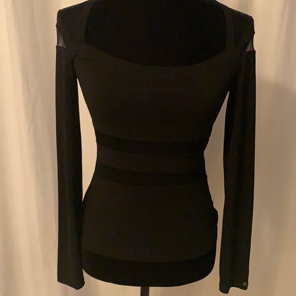 -Etincelle mesh combo long sleeve top -